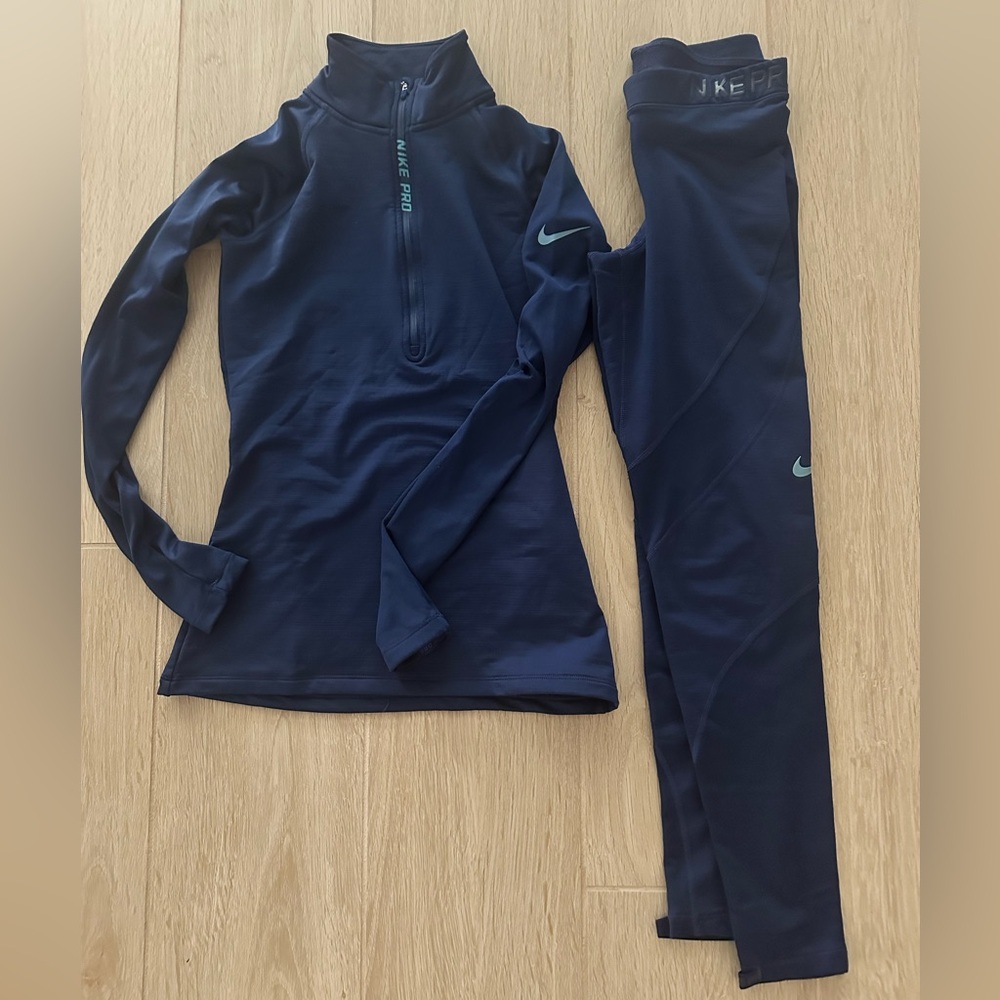 Nike Pro Midnight Blue Workout Set